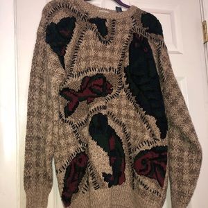 Hand knit fish sweater